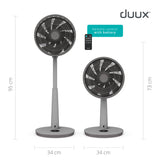 Duux Whisper 3 Ultra Quiet Standing Fan With Remote Control - Grey
