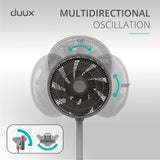 Duux Whisper 3 Ultra Quiet Standing Fan With Remote Control - Grey
