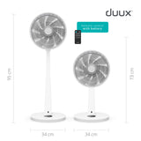Duux Whisper 3 Ultra Quiet Standing Fan With Remote Control - White