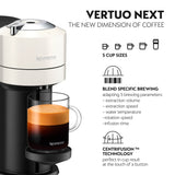 De'Longhi EN120.WAE Nespresso Vertuo Next Coffee Machine + Aeroccino Milk Frother - White