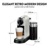 De'Longhi EN267.WAE Nespresso CitiZ Capsule Espresso Coffee Machine + Aeroccino Milk Frother - White