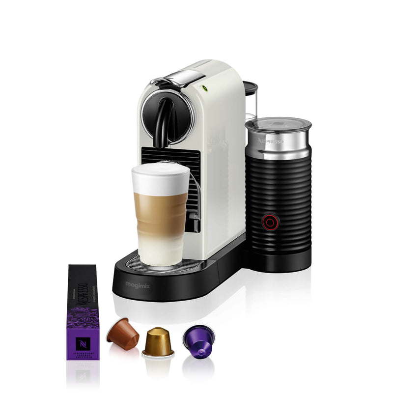 De'Longhi EN267.WAE Nespresso CitiZ Capsule Espresso Coffee Machine + Aeroccino Milk Frother - White