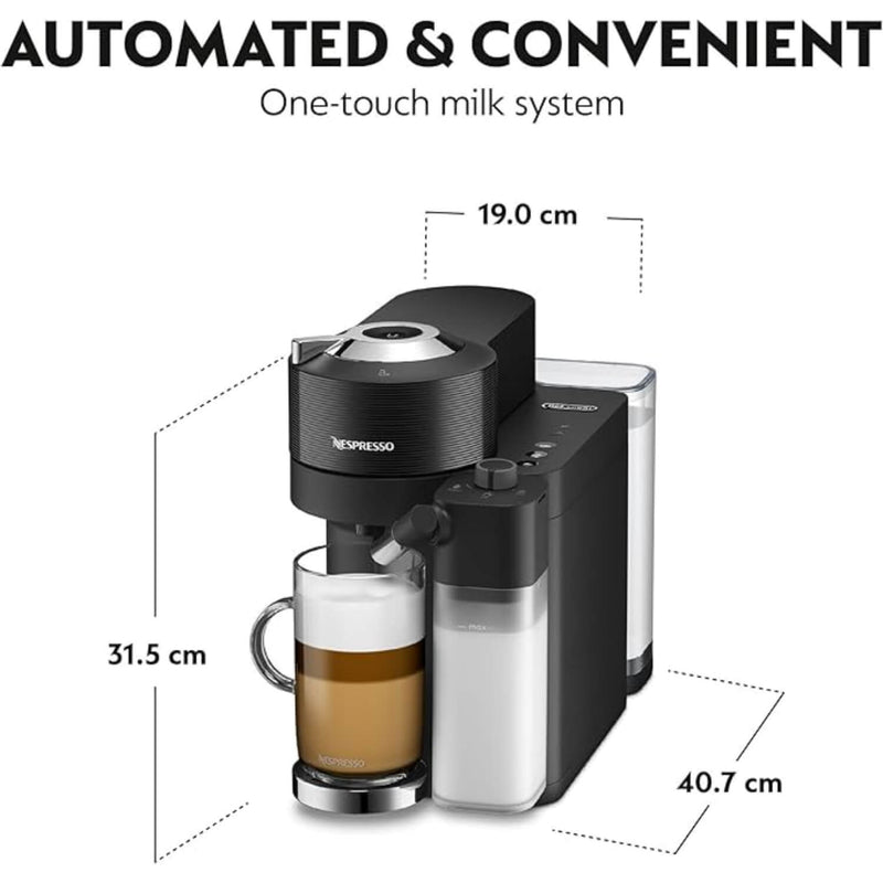 De'Longhi Nespresso ENV300.B Vertuo Lattissima Espresso Coffee Machine with Automatic Milk Frother - Black