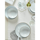 Denby Halo White Speckle Coupe 12-Piece Dinnerware Set