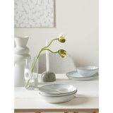 Denby Halo White Speckle Coupe 12-Piece Dinnerware Set
