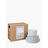 Denby Halo White Speckle Coupe 12-Piece Dinnerware Set
