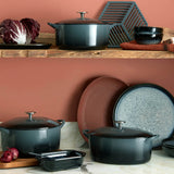 Denby Stoneware 23cm Straight Round Oven Dish / Serving Tray - Halo