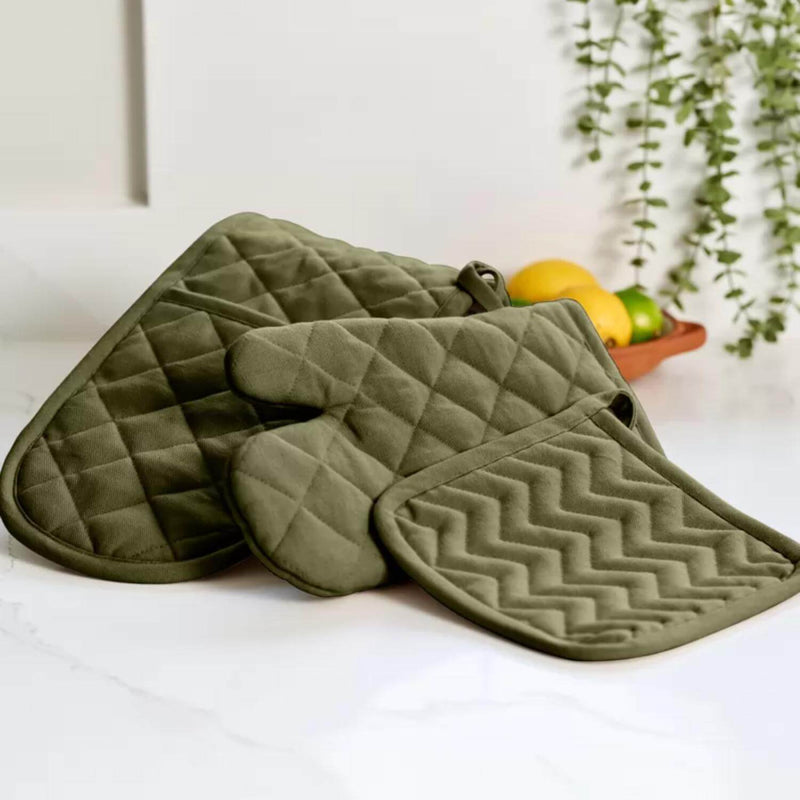 Dexam Love Colour Double Oven Glove - Olive Green