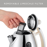 Dualit Lite 1.5 Litre Jug Kettle & 2-Slice Toaster Set - Canvas White & Chrome