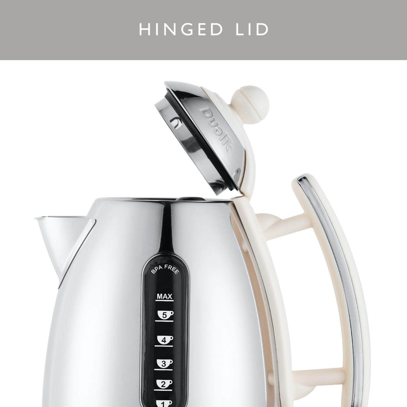 Dualit Lite 1.5 Litre Jug Kettle & 2-Slice Toaster Set - Canvas White & Chrome