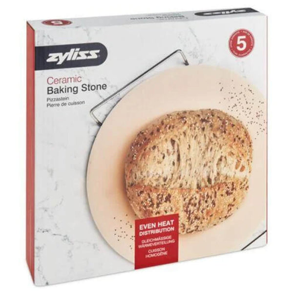 Zyliss 35cm Ceramic Round Baking Stone with Rack