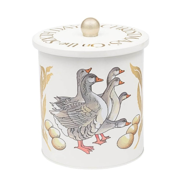 Emma Bridgewater Christmas Biscuit Barrel - Six Geese A-Laying