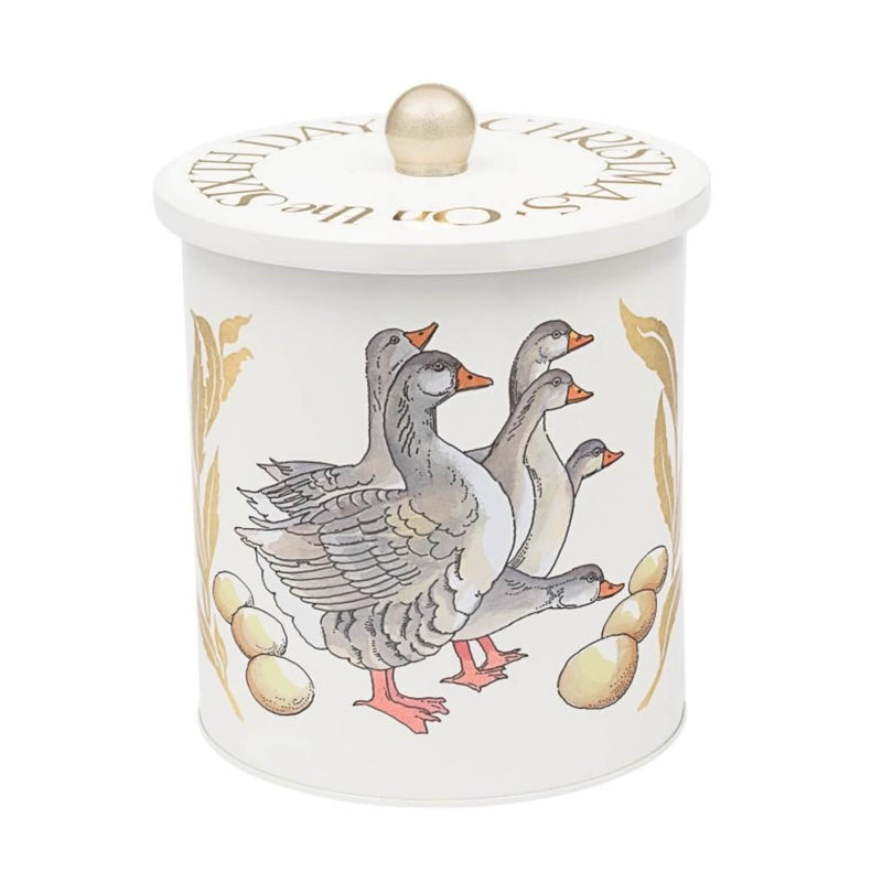 Emma Bridgewater Christmas Biscuit Barrel - Six Geese A-Laying