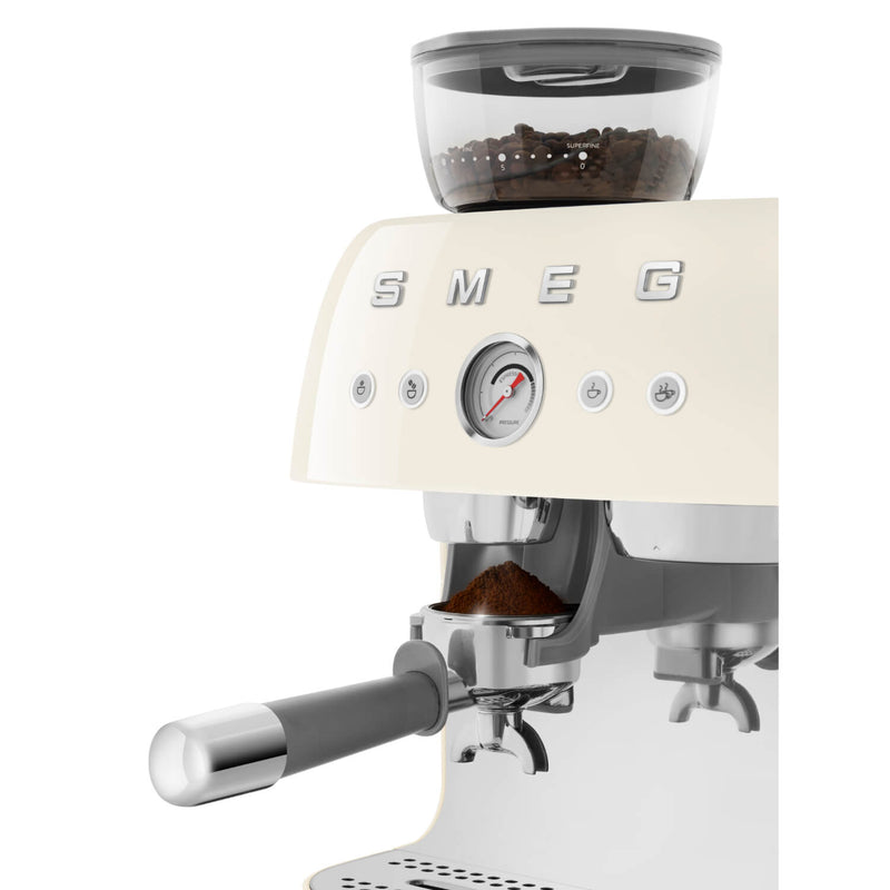 Smeg 50s Style Retro EGF03 Bean-to-Cup Espresso Coffee Machine - Cream