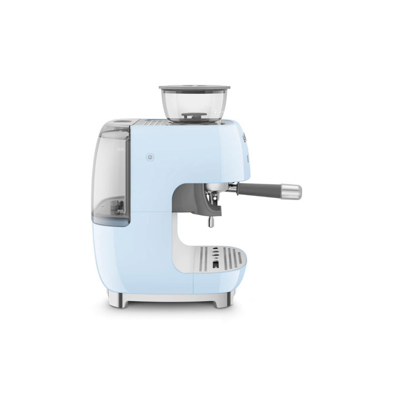 Smeg 50s Style Retro EGF03 Bean-to-Cup Espresso Coffee Machine - Pastel Blue