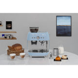 Smeg 50s Style Retro EGF03 Bean-to-Cup Espresso Coffee Machine - Pastel Blue