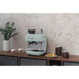 Smeg 50s Style Retro EGF03 Bean-to-Cup Espresso Coffee Machine - Pastel Green