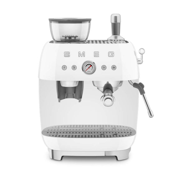 Smeg 50s Style Retro EGF03 Bean-to-Cup Espresso Coffee Machine - White