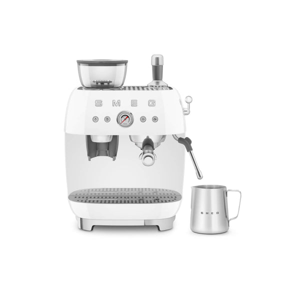 Smeg 50s Style Retro EGF03 Bean-to-Cup Espresso Coffee Machine - White