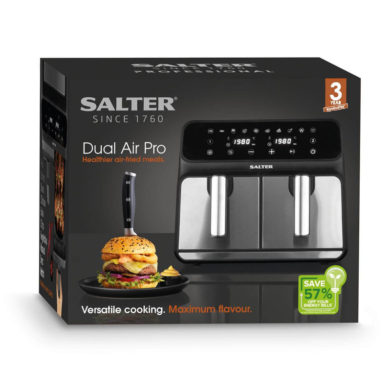 Buy Salter EK5196 Double Drawer Air Pro 7.6 Litre Digital Air Fryer