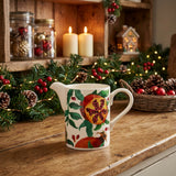 Emma Bridgewater 600ml Medium Straight Jug - Festive Pomegranate