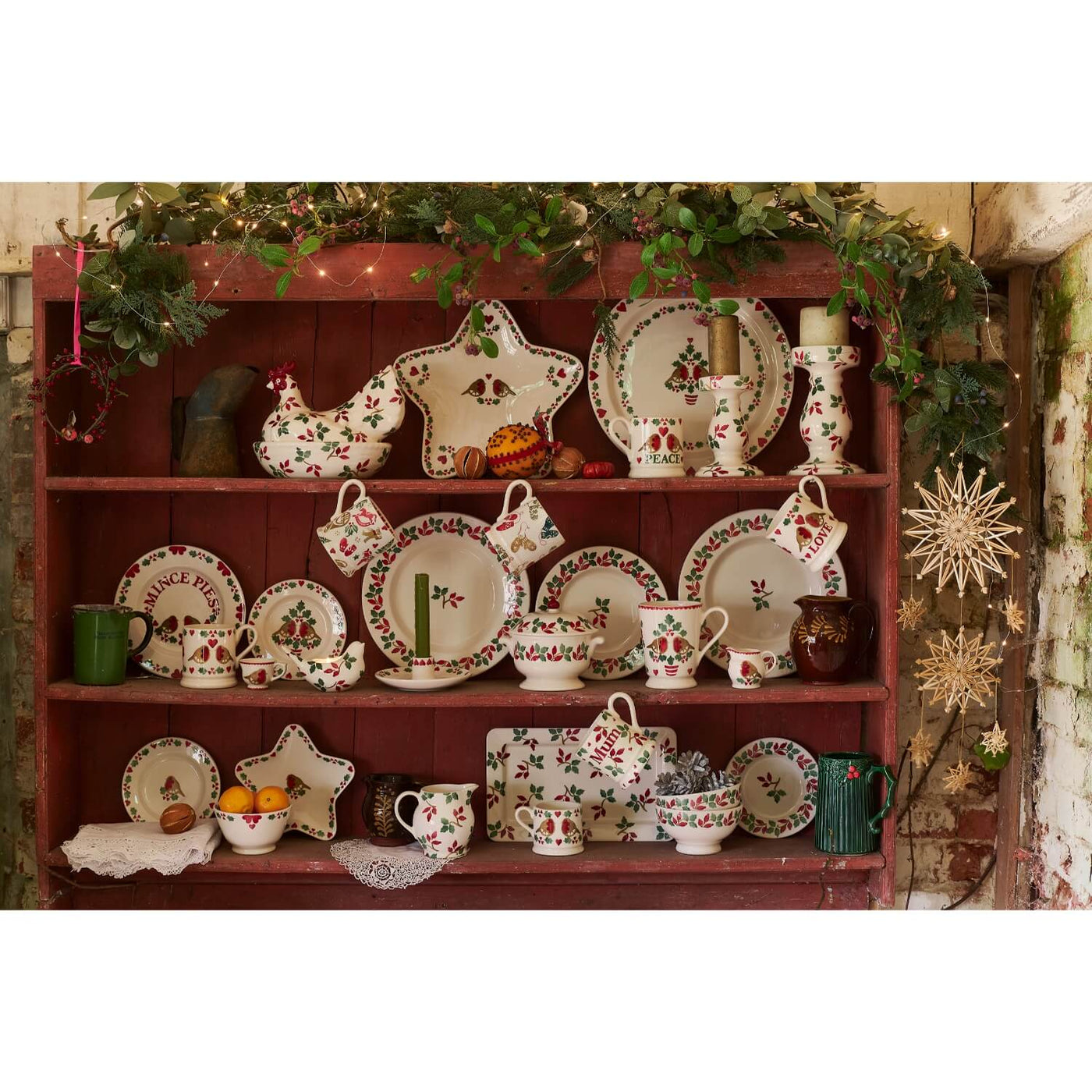 Buy Emma Bridgewater | Christmas Folk Rosehip Half Pint Mug