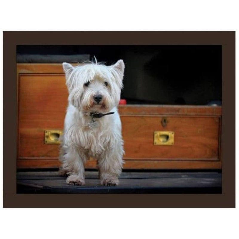iStyle Rural Roots Faux Leather Cushioned Rectangular Lap Tray - Westie Road Trip