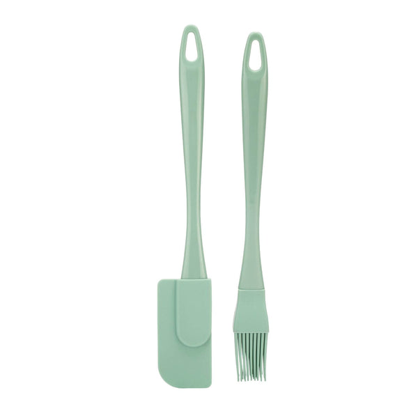 Fusion Twist Silicone Mini Pastry Brush & Jar Scraper Set - Mint