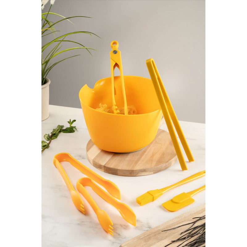 Fusion Twist Silicone Mini Pastry Brush & Jar Scraper Set - Yellow