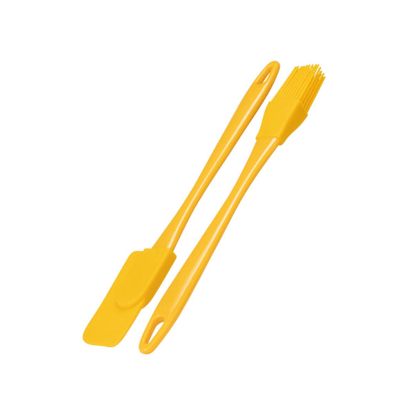 Fusion Twist Silicone Mini Pastry Brush & Jar Scraper Set - Yellow