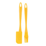 Fusion Twist Silicone Mini Pastry Brush & Jar Scraper Set - Yellow