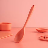 Fusion Twist Silicone Solid Spoon - Coral