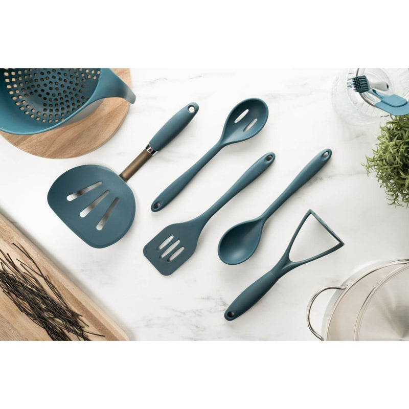 Fusion Twist Silicone Slotted Spoon - Blue