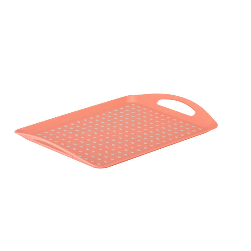 Fusion Twist Non-Slip Serving Tray - Coral