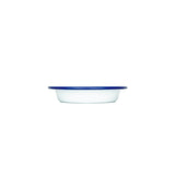 Falcon Enamel 18cm Round Pie Dish - White/Blue