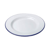 Falcon Enamel 20cm Dinner Plate - White/Blue
