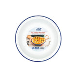 Falcon Enamel 22cm Round Pie Dish - White/Blue
