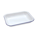 Falcon Enamel 28cm Bake Pan - White/Blue