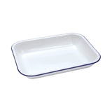 Falcon Enamel 31cm Bake Pan - White/Blue