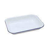 Falcon Enamel 34cm Bake Pan - White/Blue