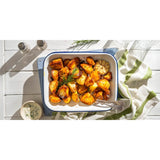 Falcon Enamel 28cm Bake Pan - White/Blue