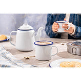 Falcon Enamel 8cm 284ml Mug - White/Blue