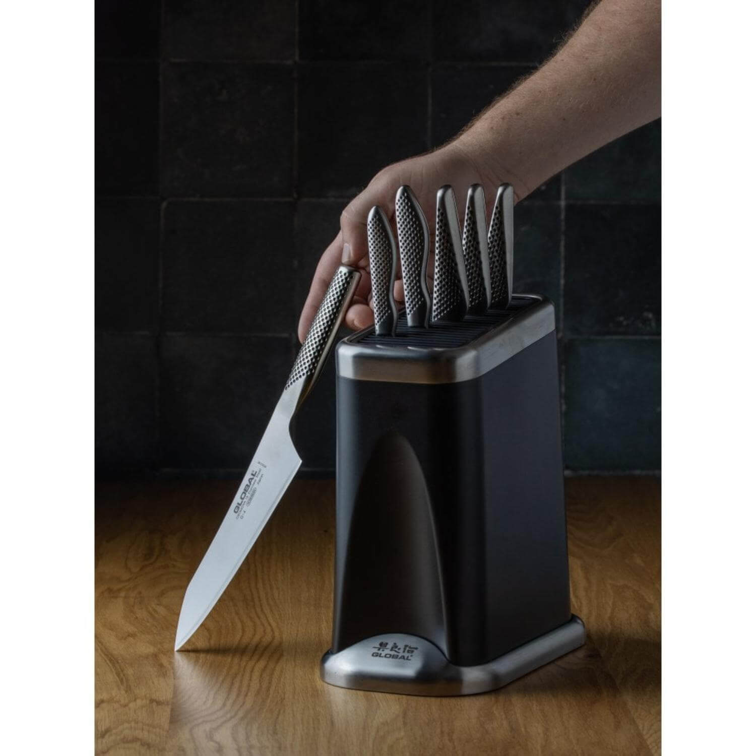 Buy Global Fire-Hi Piece Knife Block Black – Potters Cookshop