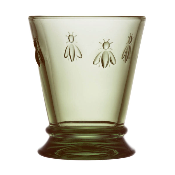 La Rochere Embossed Bee Olive Green Goblet Tumbler Glass - 270ml