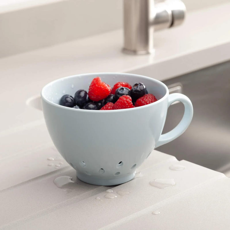 Zeal Berry 10cm Melamine Colander with Handle - Duck Egg