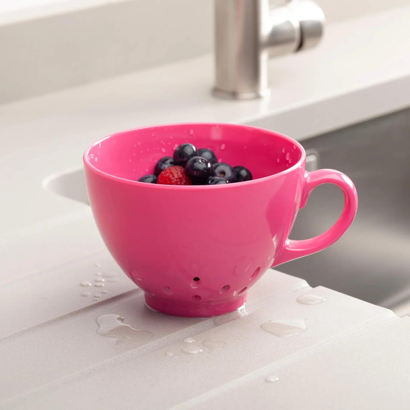 Zeal Berry 10cm Melamine Colander with Handle - Neon Pink