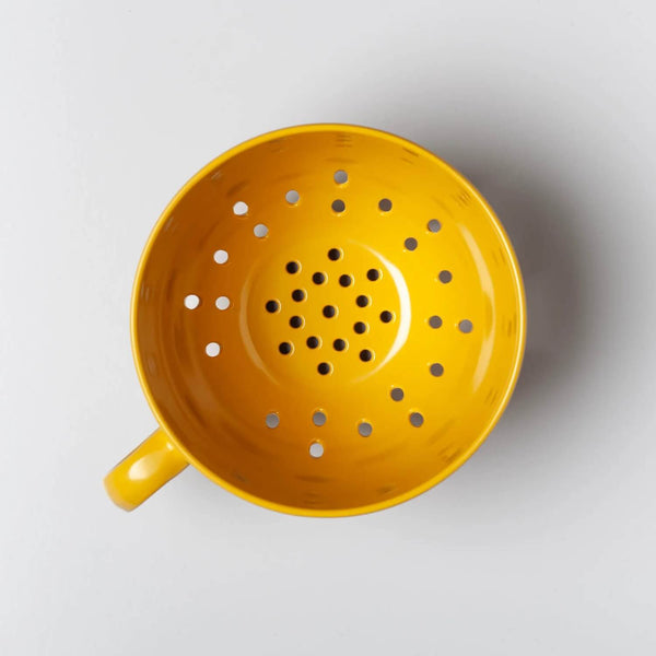 Zeal Berry 10cm Melamine Colander with Handle - Mustard