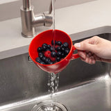 Zeal Berry 10cm Melamine Colander with Handle - Red