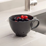 Zeal Berry 10cm Melamine Colander with Handle - Dark Grey