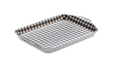 Zeal Mini Melamine Gingham Serving Tray - Dark Grey